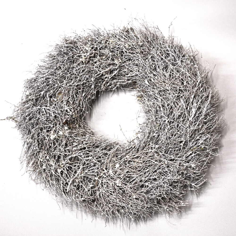 Dekokranz küstengras frosted white